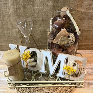 Bandeja de cristal en tonos tostados - Imagen 2