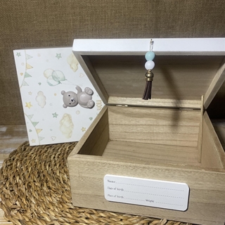 Caja madera bebes - Imagen 1