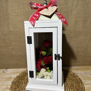 Candelabro blanco en tonos rojos (A) - Imagen 2