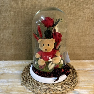 Cúpula base blanca en tonos rojos - Imagen 2