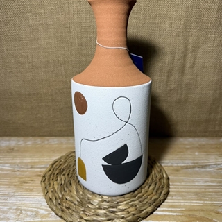 Jarrón cerámica blanco - Imagen 1