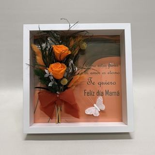 Marco en tonos naranja con frase - Imagen 1