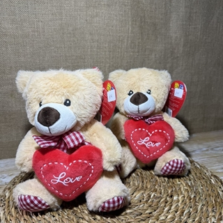 Oso marrón love vichy - Imagen 1