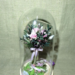 Ramo rosa en cúpula - Imagen 1