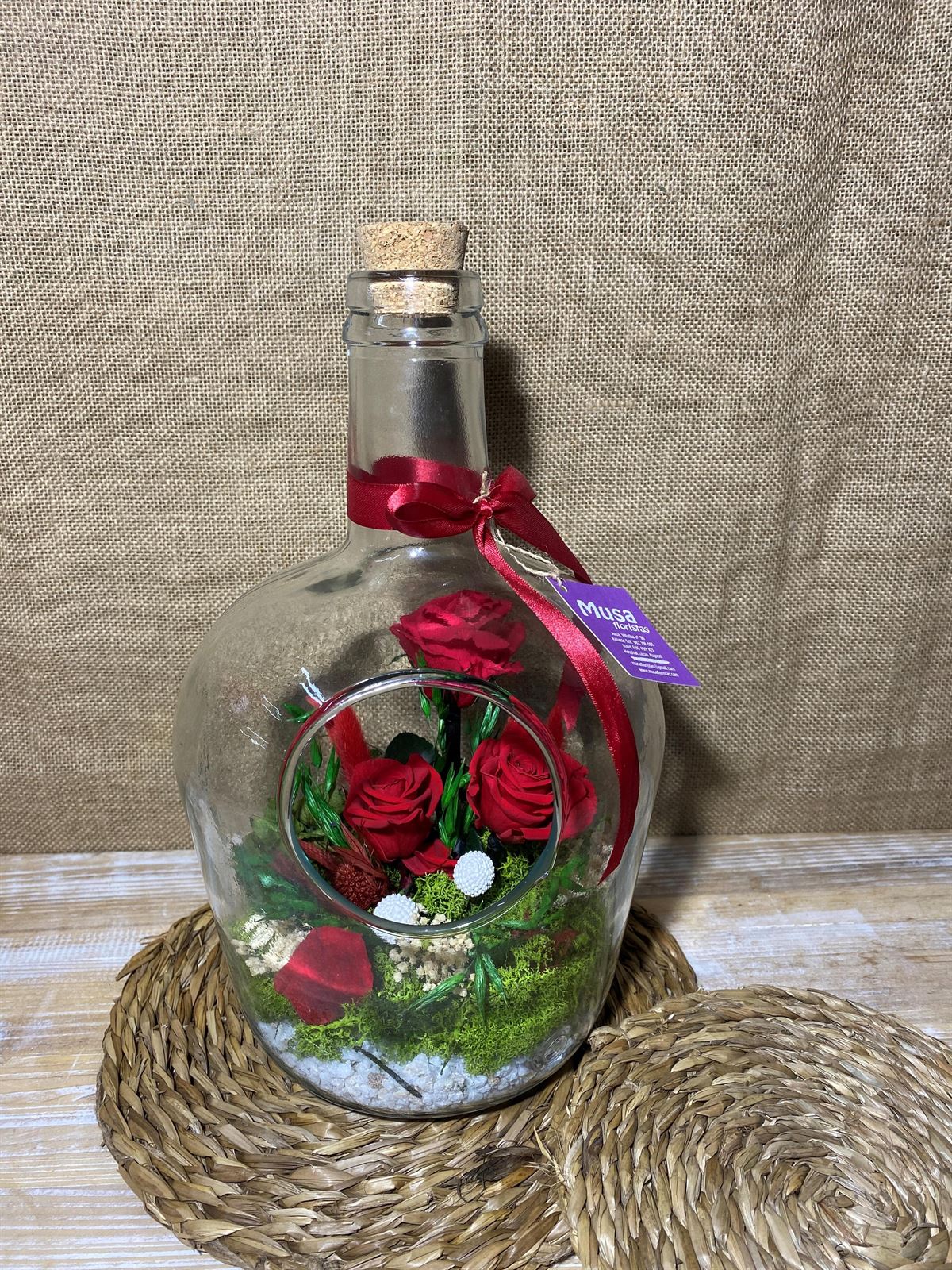 Terrarium en forma de botella pequeña - Imagen 1