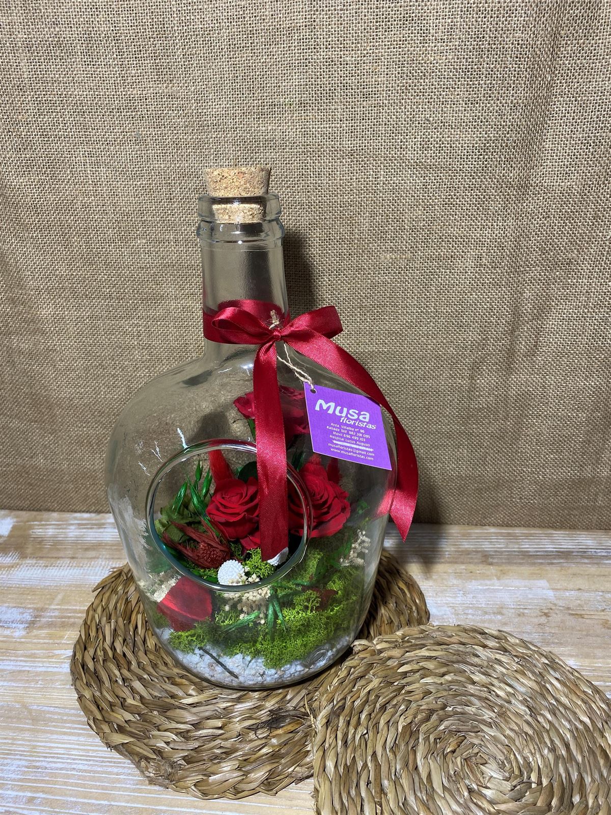 Terrarium en forma de botella pequeña - Imagen 4