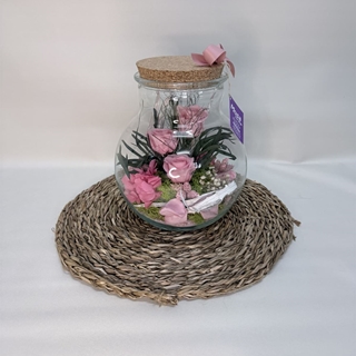 Terrarium en tonos rosa - Imagen 2